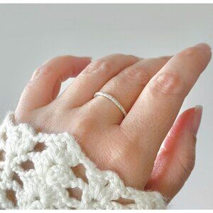 925 Sterling Silver Sparkle Ring Handmade